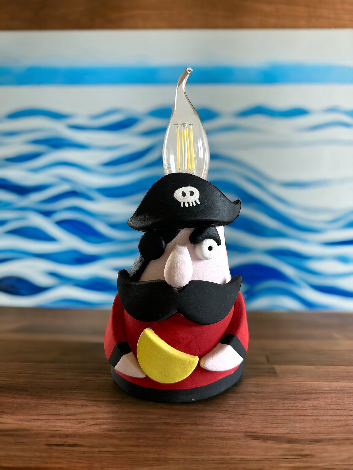 Lampada pirata in ceramica