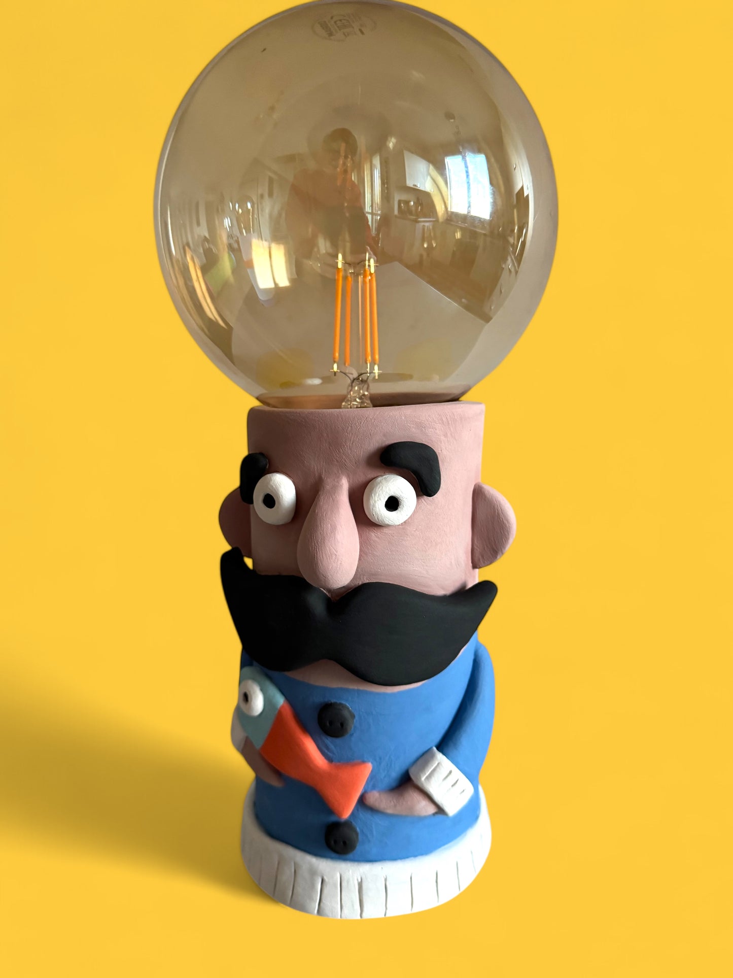 Lampada da pescatore in ceramica