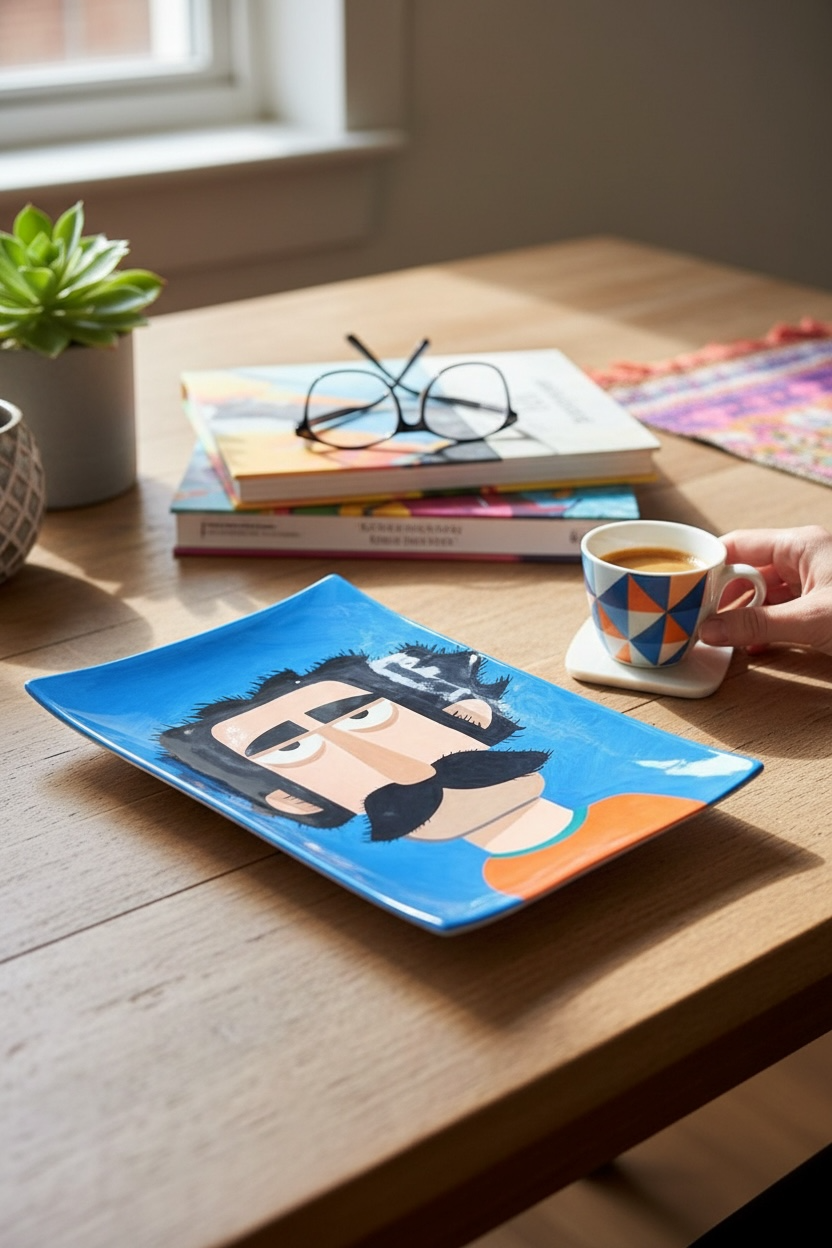 The Moustached Guy Rectangular Plate