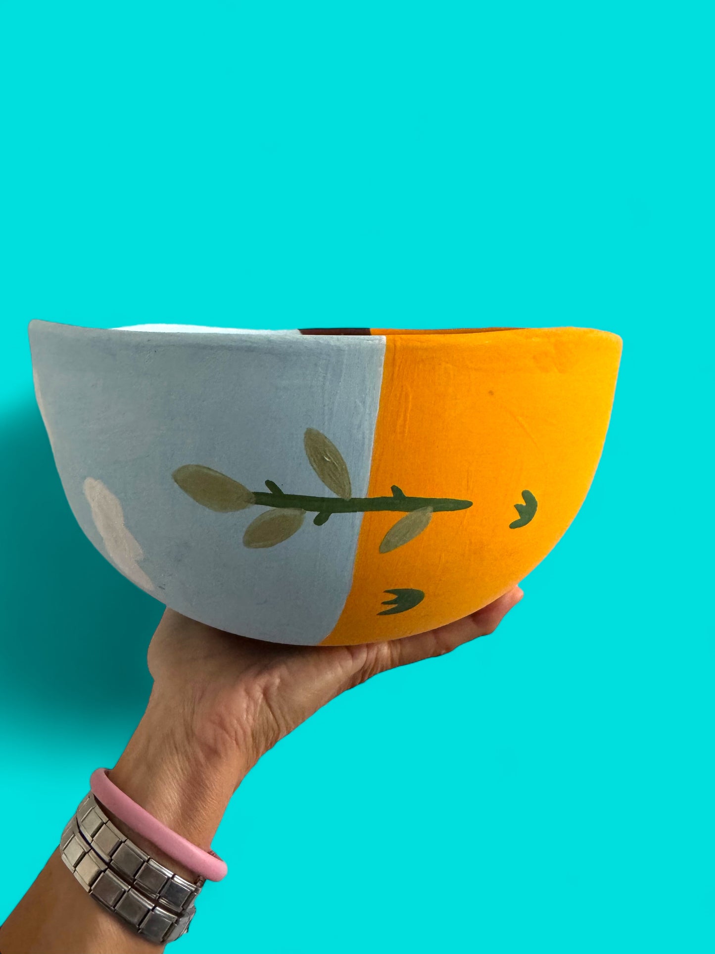 Ceramic  Donkey & Sheep Big Bowl