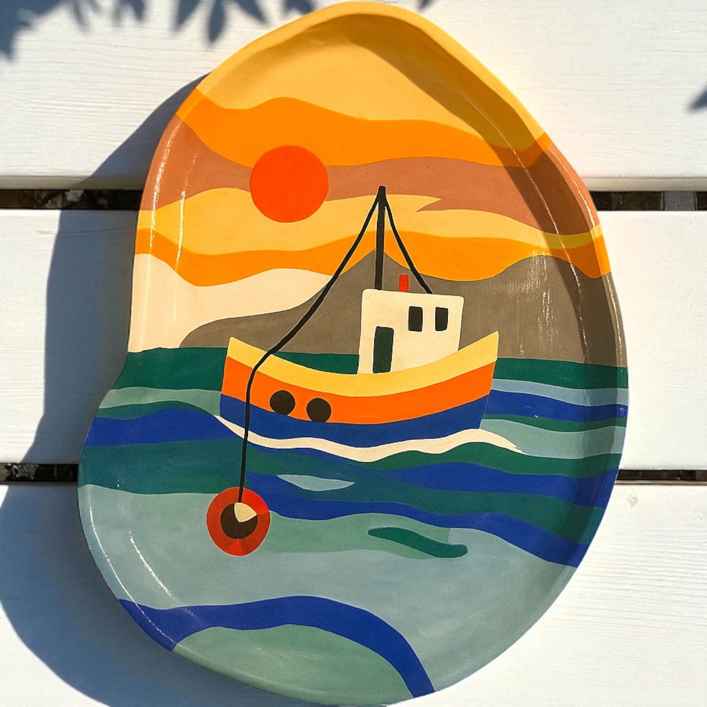 Sailing Boat Big Plate