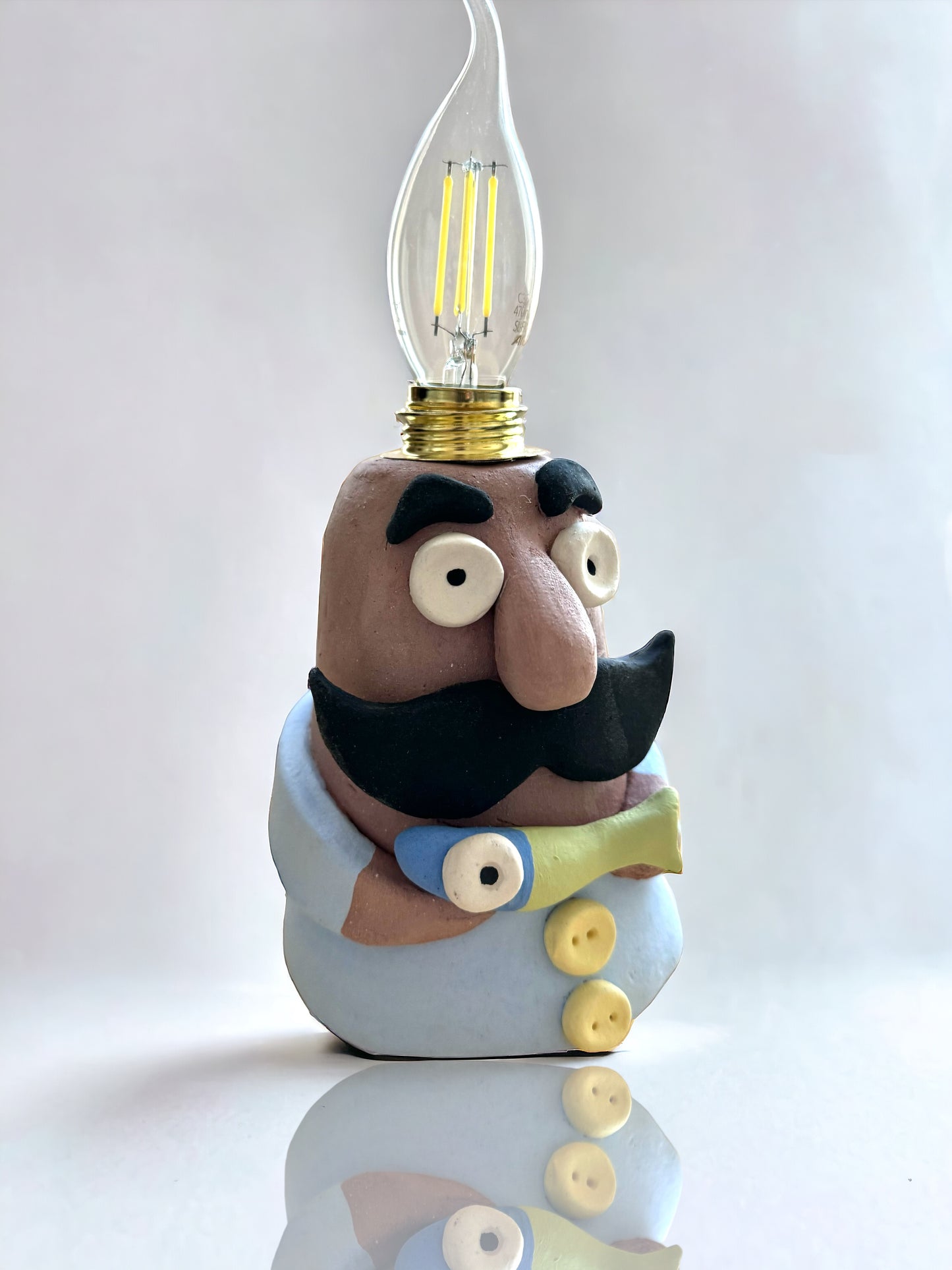 Lampada da pescatore in ceramica