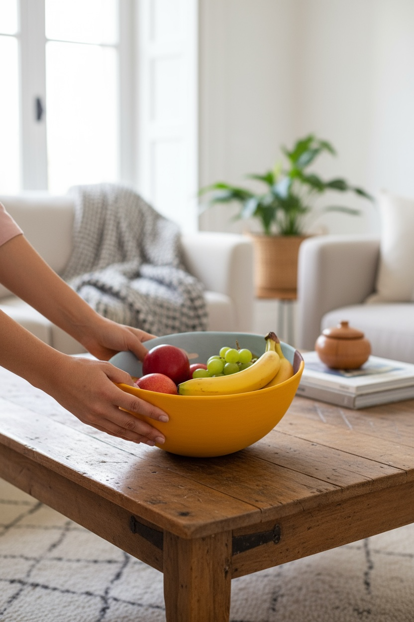 Ceramic  Donkey & Sheep Big Bowl