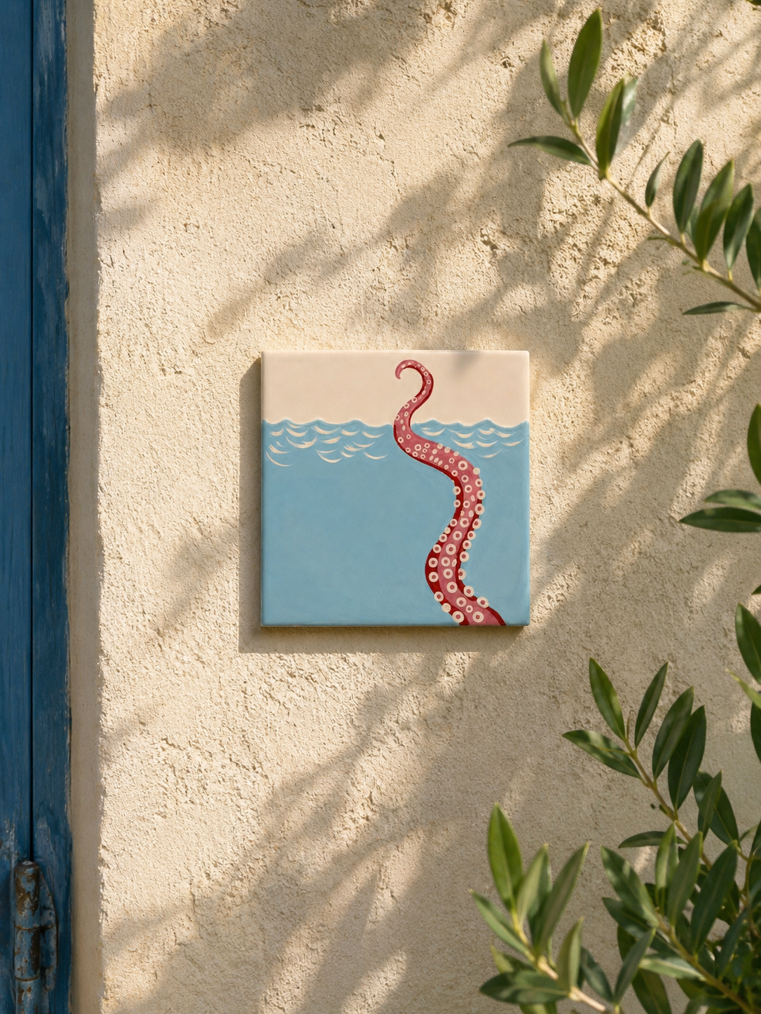 Octopus Tile – Hand-Painted Ceramic Wall Tile