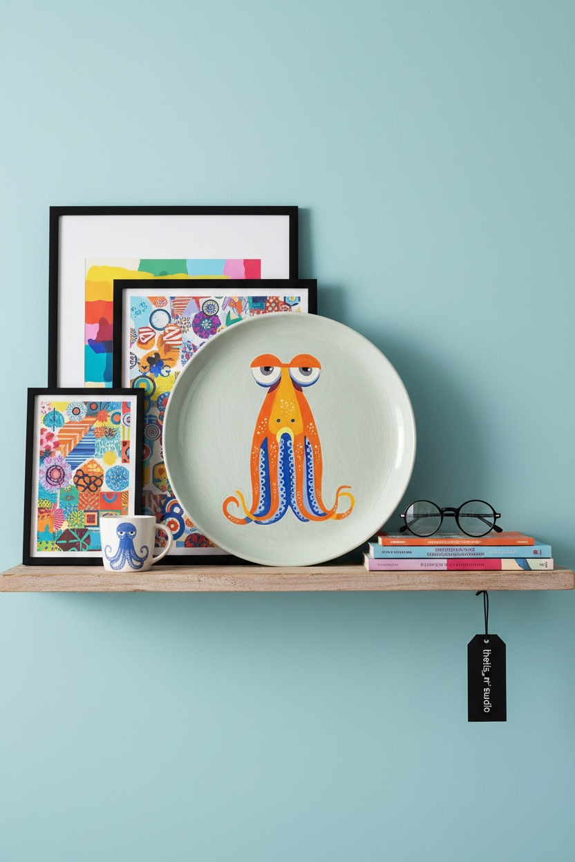 The Octopus Ceramic Plate