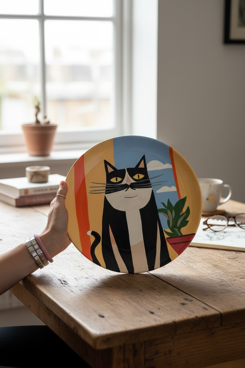 The Cat Ceramic Plate