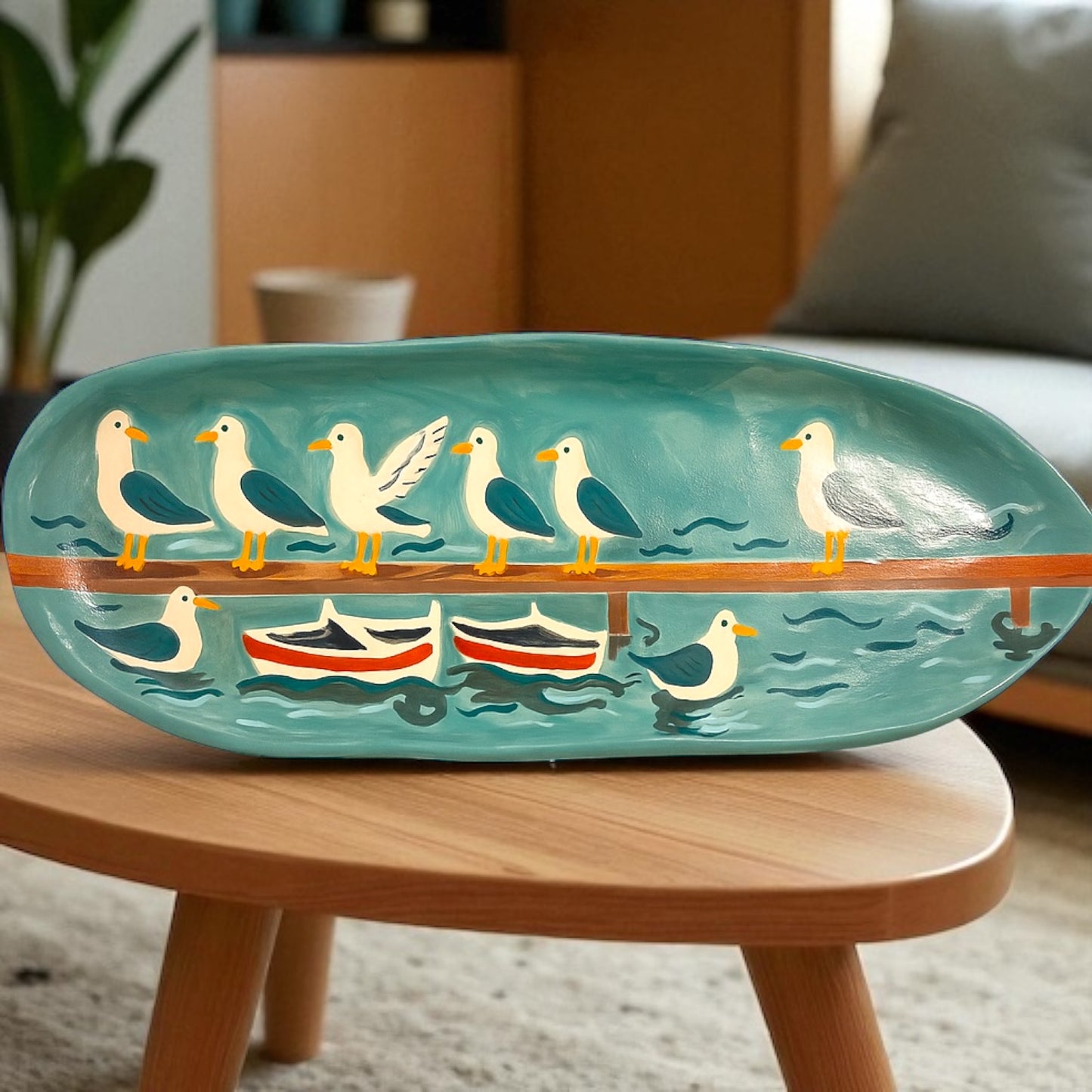 Seagulls Long  Plate