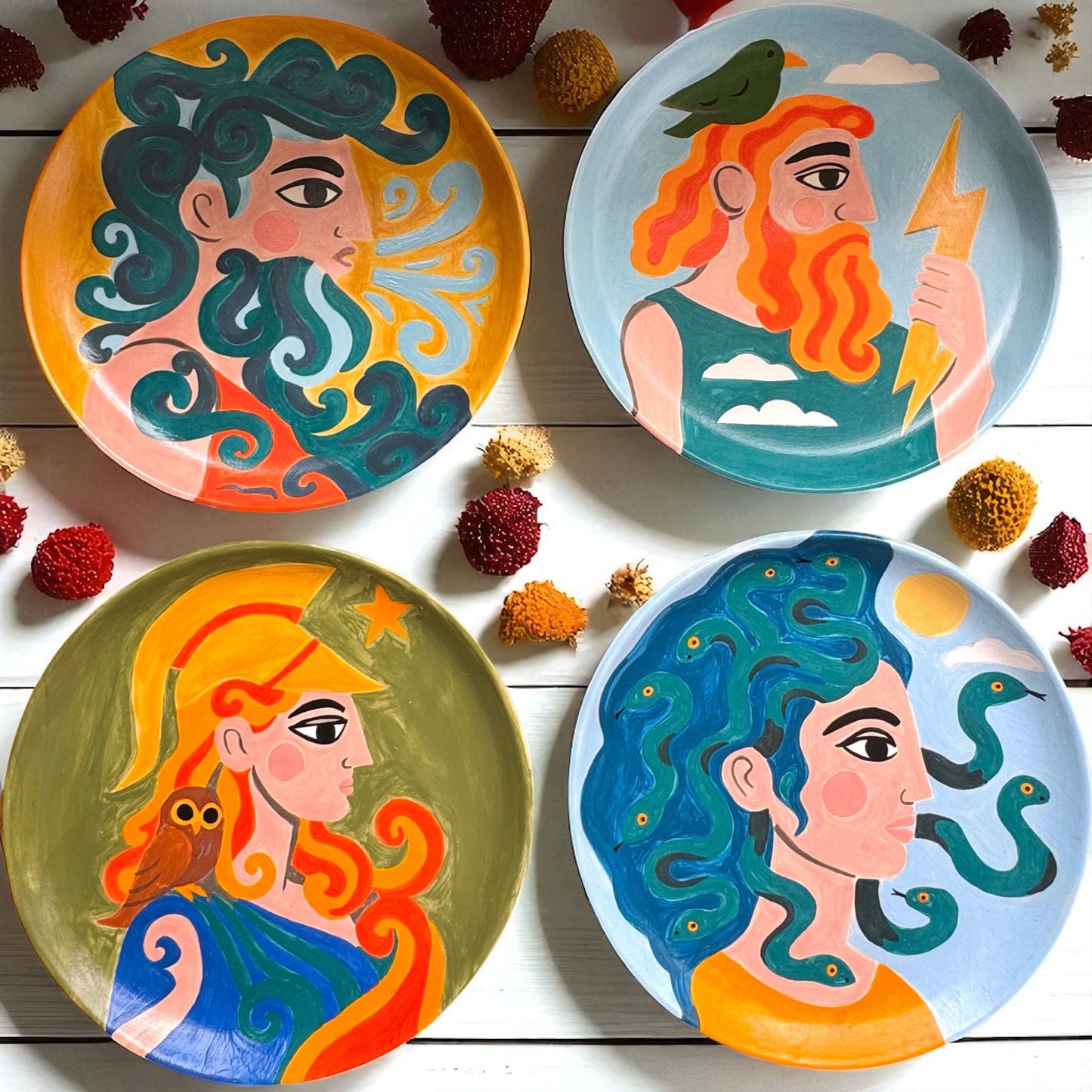 The Olympos Collection Round Plates