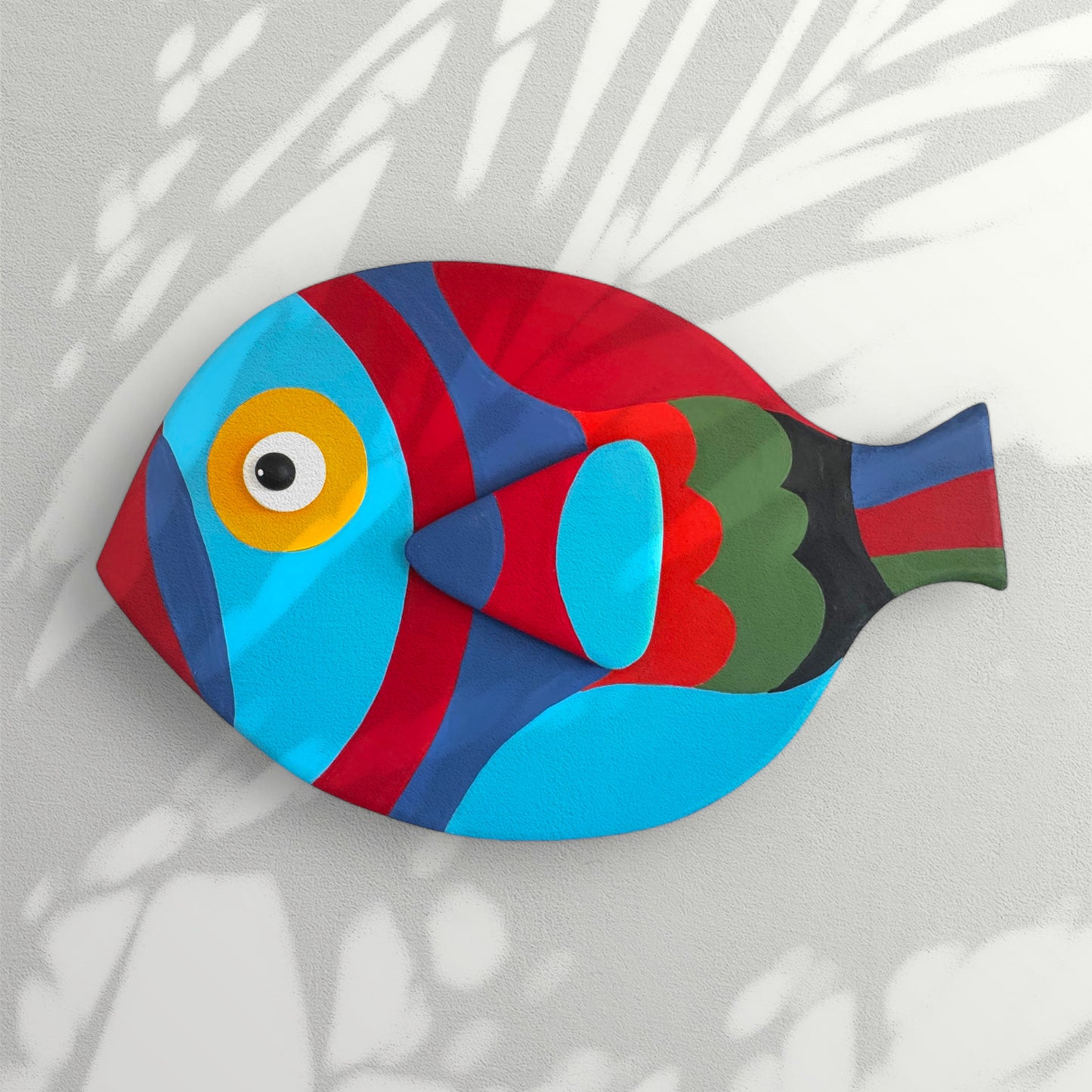 Big Round Colorful Fish Wall Decoration
