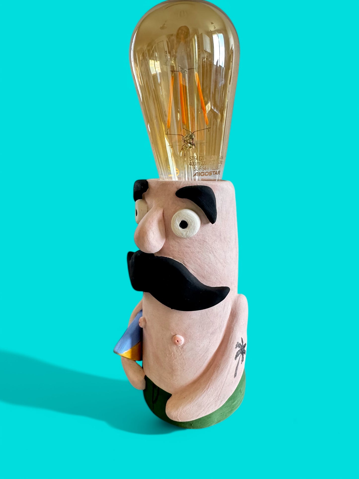 Ceramic Surfer Lamp