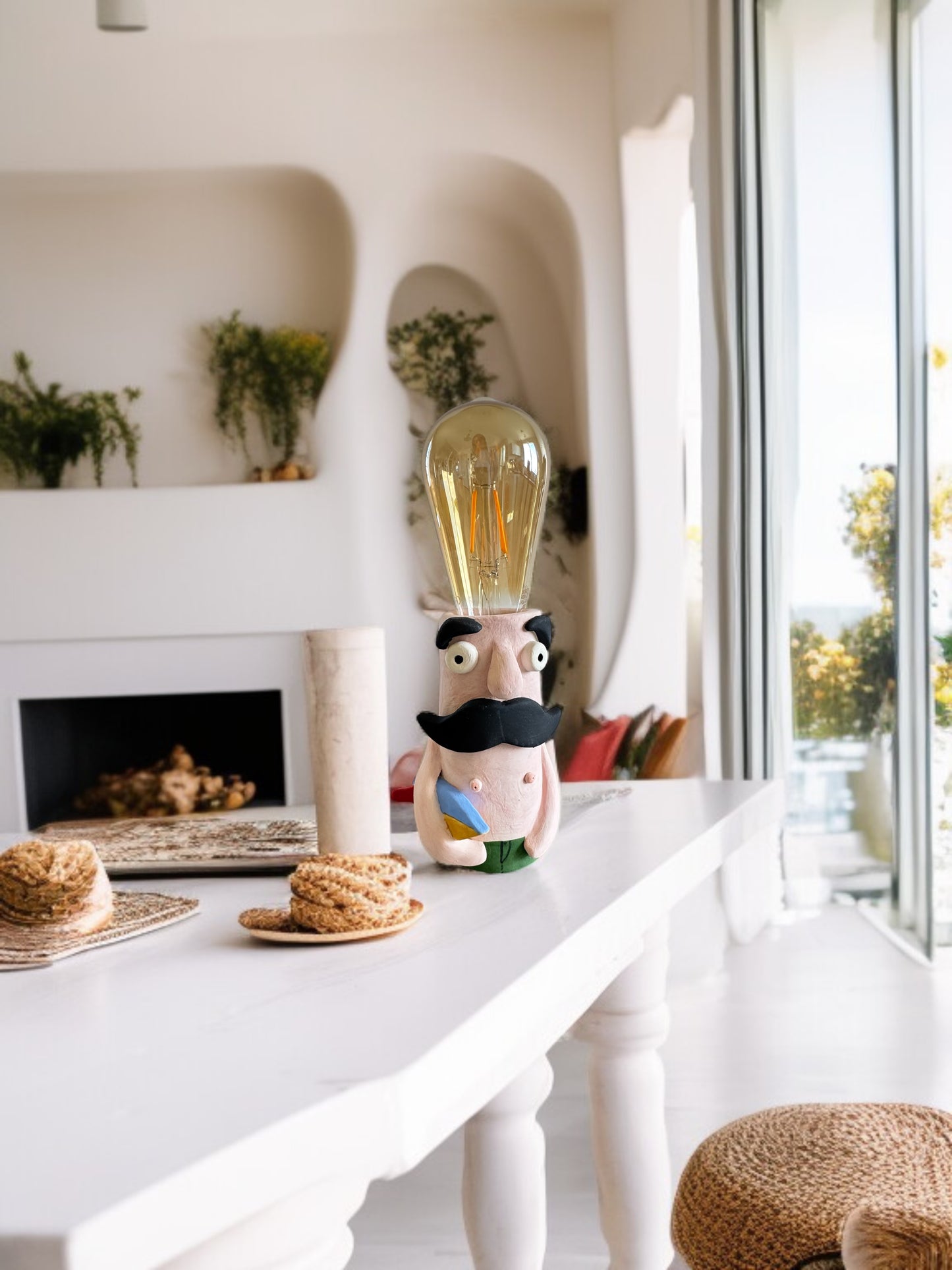 Ceramic Surfer Lamp