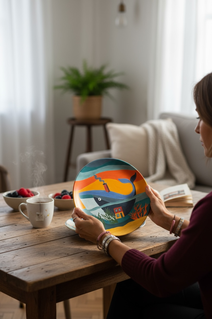 The Whale House plate